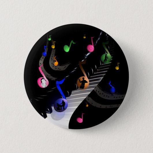 Colorful Musical Button Round (Voorkant)
