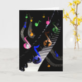 Colorful Musical Greeting Card Kaart (Gele Bloem)
