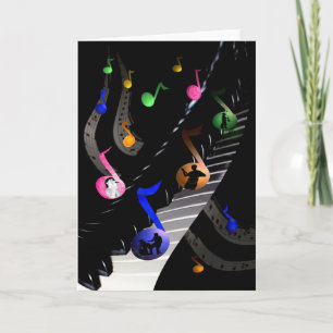 Colorful Musical Greeting Card Kaart