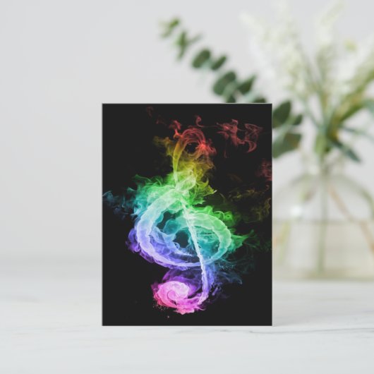 Colorful Musical Note Design Briefkaart (Staand voorkant)