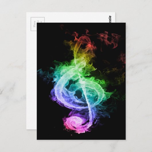 Colorful Musical Note Design Briefkaart (Voorkant / Achterkant)
