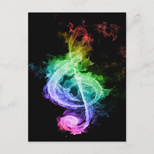 Colorful Musical Note Design Briefkaart (Voorkant)