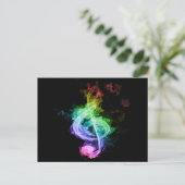 Colorful Musical Note Design Briefkaart (Staand voorkant)