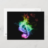 Colorful Musical Note Design Briefkaart (Voorkant / Achterkant)