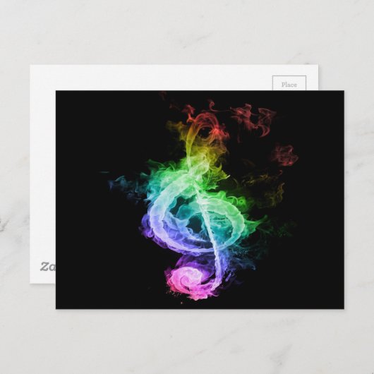 Colorful Musical Note Design Briefkaart (Voorkant / Achterkant)