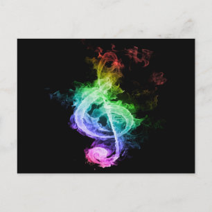 Colorful Musical Note Design Briefkaart