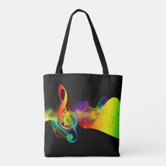 Colorful Musical Note Tote Bag (Achterkant)