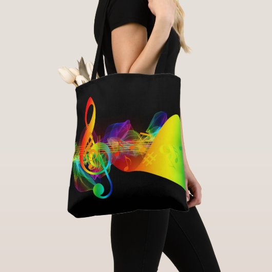 Colorful Musical Note Tote Bag (Dichtbij)