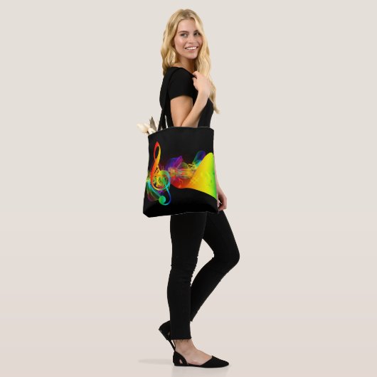 Colorful Musical Note Tote Bag (Op model)