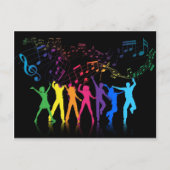 Colorful Musical Notes and Dancers Briefkaart (Voorkant)