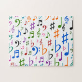 Colorful Musical Notes and Symbols Legpuzzel (Horizontaal)