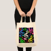 Colorful Musical Notes Bag Tote Bag (Voorkant (product))