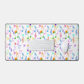 Colorful Musical Notes Bureaumat (Keyboard & Muis)