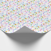 Colorful Musical Notes Cadeaupapier (Hoek)