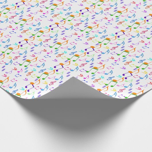 Colorful Musical Notes Cadeaupapier (Hoek)