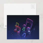 Colorful Musical Notes Design Briefkaart (Voorkant / Achterkant)