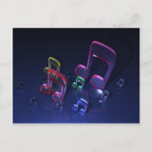 Colorful Musical Notes Design Briefkaart (Voorkant)
