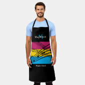 Colorful Musical Notes | Gepersonaliseerd monogram Schort (Gedragen)