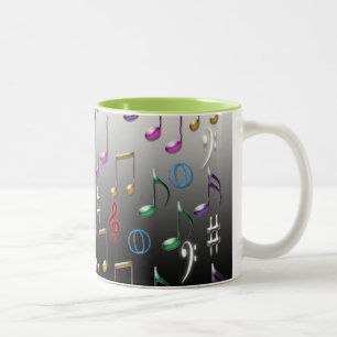 Colorful musical notes mok