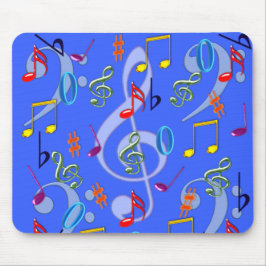 Colorful Musical Notes Mousepad II Muismat