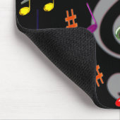 Colorful Musical Notes Mousepad Muismat (Hoek)