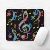 Colorful Musical Notes Mousepad Muismat (Met muis)