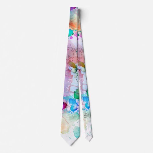 Colorful Musical Notes Music Design Necktie Stropdas (Voorkant)