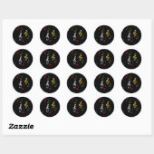Colorful Musical Notes Ronde Sticker (Vel)