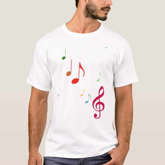 Colorful Musical Notes T-shirt (Voorkant)