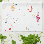 Colorful Musical Notes Theedoek (Gevouwen)
