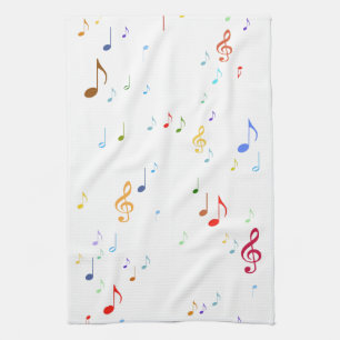 Colorful Musical Notes Theedoek