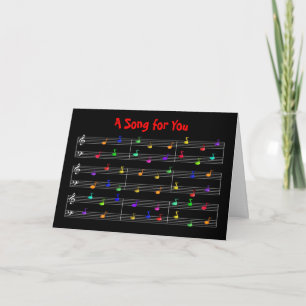 Colorful Musical Notes Wenskaart Kaart