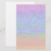 Colorful Musical Symbols Stationery Briefpapier (Voorkant / Achterkant)