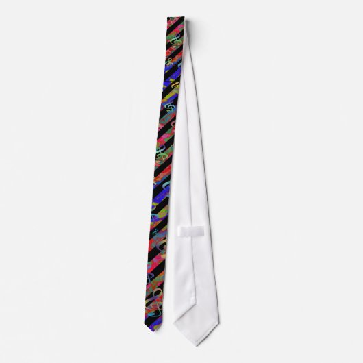 Colorful Musician's Necktie Stropdas (Achterkant)