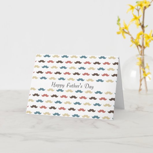 Colorful Mustaches Kaart (Gele Bloem)