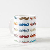 Colorful Mustaches Koffiemok (Voorkant links)