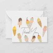 Colorful Muted Color Ice Cream 1st Birthday Notitiekaartje (Voorkant)