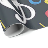 Colorful muzieknoot Patroonmuzikant Cadeaupapier (Rol Hoek)