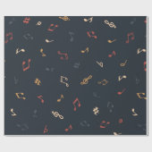 Colorful muzieknoot Patroonmuzikant Cadeaupapier (Vlak)