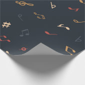 Colorful muzieknoot Patroonmuzikant Cadeaupapier (Hoek)