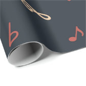 Colorful muzieknoot Patroonmuzikant Cadeaupapier (Rol Hoek)