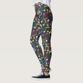 Colorful muzieknoot Patroonmuzikant Leggings (Links)