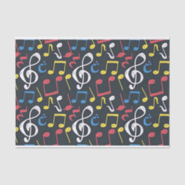 Colorful muzieknoot Patroonmuzikant Tissuepapier