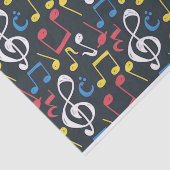 Colorful muzieknoot Patroonmuzikant Tissuepapier (Detail)