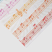 Colorful muzieknoot Patroonmuzikant Tissuepapier (Detail)