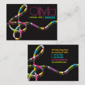 Colorful Muzieknoten Treble String Artist Song Visitekaartje (Voorkant / Achterkant)