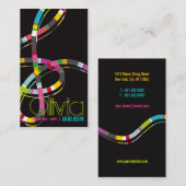 Colorful Muzieknoten Treble String Artist Song Visitekaartje (Voorkant / Achterkant)