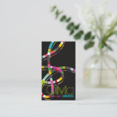 Colorful Muzieknoten Treble String Artist Song Visitekaartje (Staand voorkant)