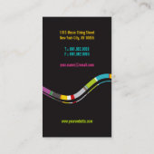 Colorful Muzieknoten Treble String Artist Song Visitekaartje (Achterkant)