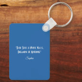 Colorful Mykonos Custom Greece Vacation Souvenir Sleutelhanger (Achterkant)